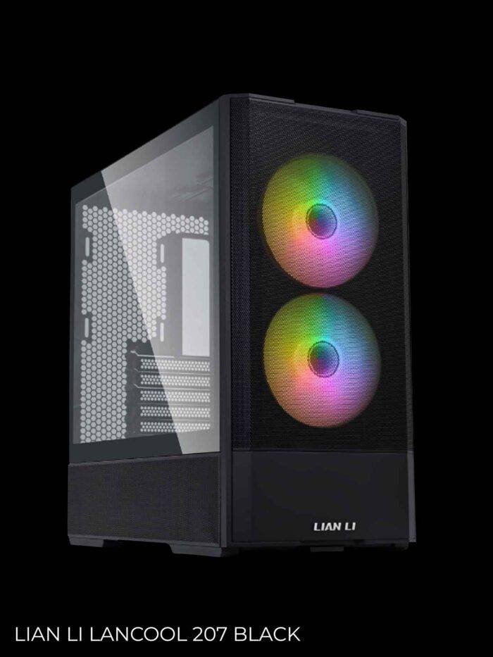 Чёрный корпус компьютера с RGB