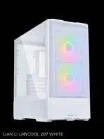 Белый корпус компьютера с RGB