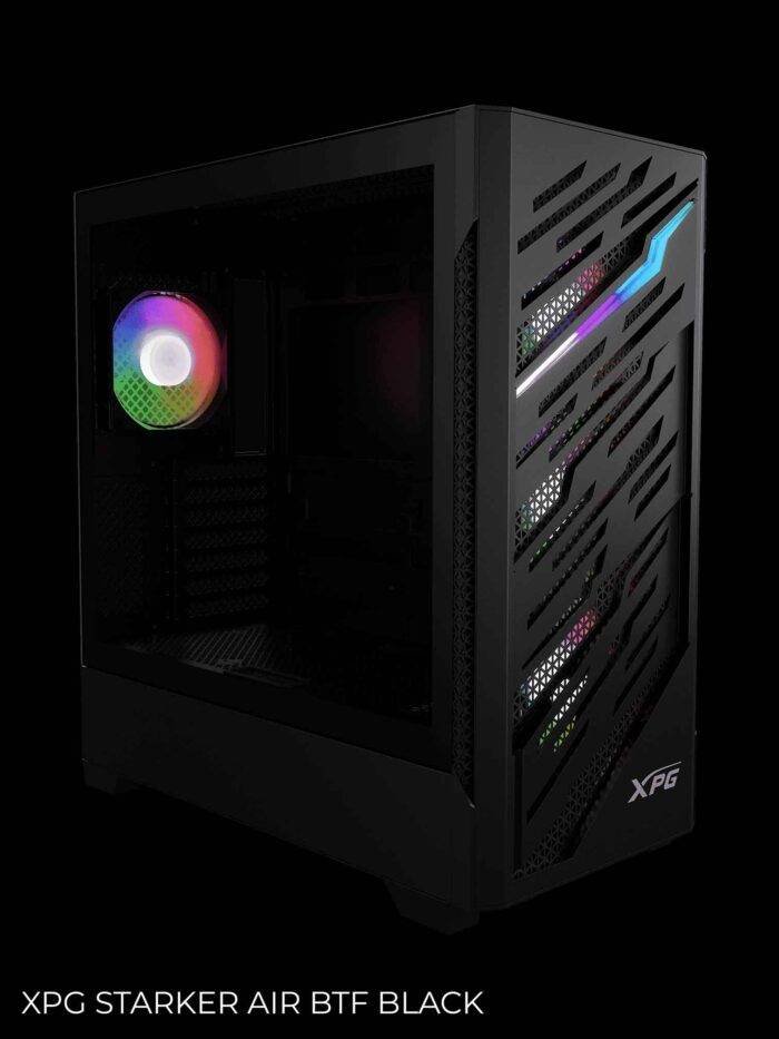 Чёрный корпус компьютера с RGB