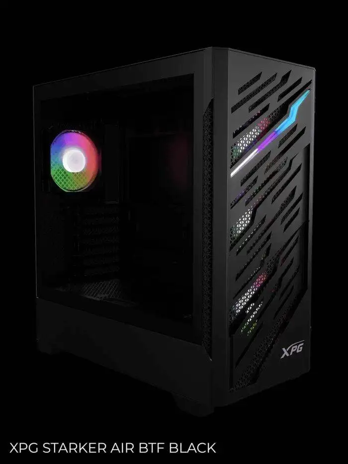 Чёрный корпус компьютера с RGB