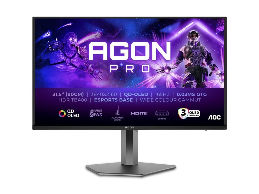 Монитор AOC AG326UD 32", OLED, 165 Hz, 0,03 ms
