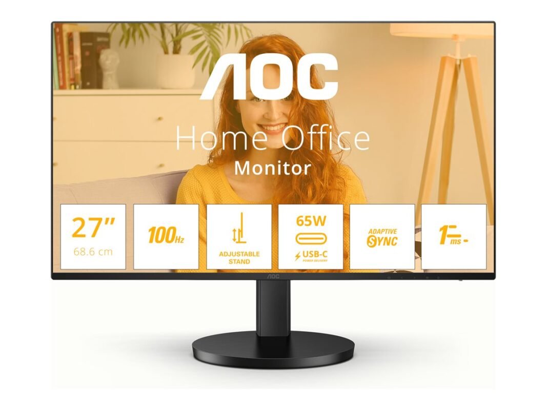 Монитор AOC Q27B3CF2, 27", IPS, QHD, 100 Гц, 1 мс
