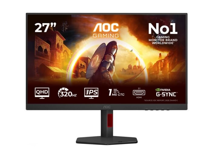 Monitorius AOC Q27G4SRU 27 ", Fast IPS, QHD, 320 Hz, 0.3 ms