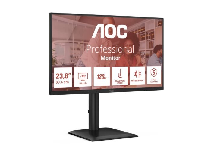 Monitorius AOC 24E4U, 23.8 ", IPS, FHD, 120 Hz, 4 ms