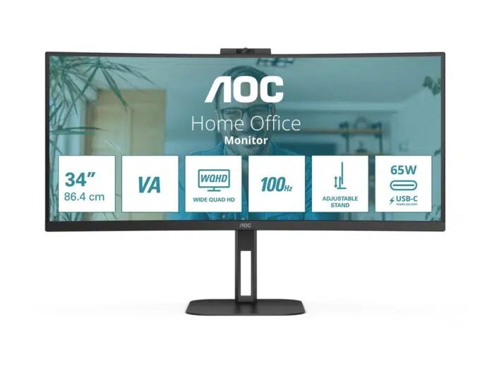 Monitorius AOC CU34V5CW/BK 34 ", VA, 100 Hz, 4 ms
