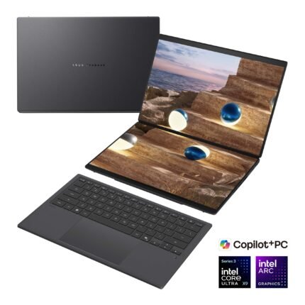 Asus | Zenbook Duo UX8407AA-SN066W | Серый мохер | 14" | OLED | Сенсорный экран | 2.8K | 2880 x 1800 пикселей | 144 Hz | Антибликовое покрытие | Intel Core Ultra X9 | 378H | 32 ГБ | LPDDR5X | Объем SSD 2000 ГБ | Intel Arc Graphics | Windows 11 Pro | 802.11be | Bluetooth версии 5.4 | Раскладка клавиатуры US international | Подсветка клавиатуры | Гарантия 24 мес. | Гарантия на батарею 12 мес.