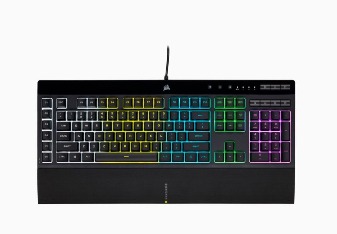 Клавиатура Corsair K55 RGB PRO RGB, Rubber Dome