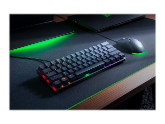 Клавиатура Razer Huntsman Mini 60% игровая, оптомеханическая, RGB, NORD