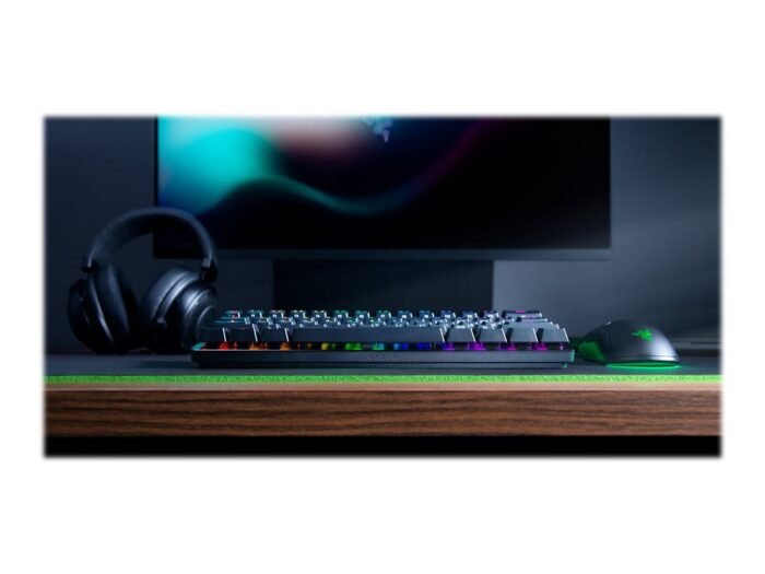 Клавиатура Razer Huntsman Mini 60% игровая, оптомеханическая, RGB, NORD