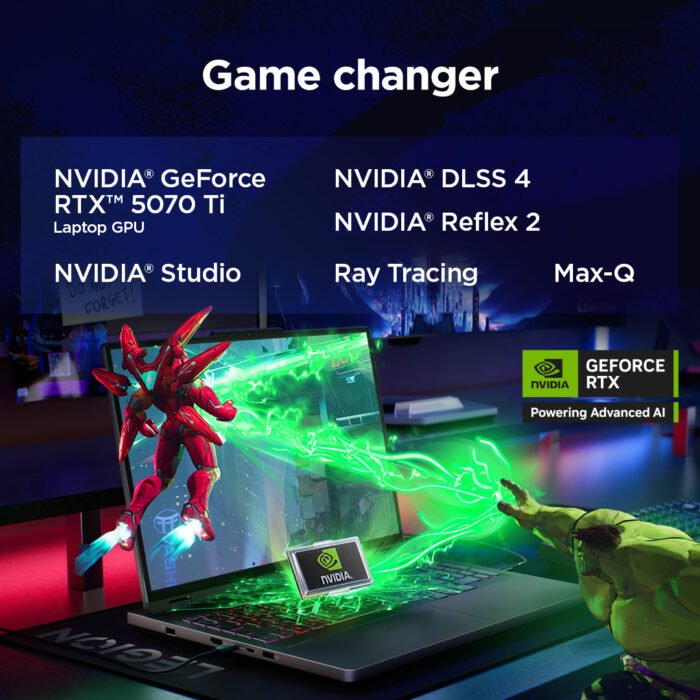 Lenovo Legion Pro 5 16IAX10, 16", WQXGA OLED, Intel Core Ultra 7 255HX, 32 ГБ DDR5, 1 ТБ SSD, GeForce RTX 5070 8 ГБ GDDR7, Windows 11 Home, Eclipse Black