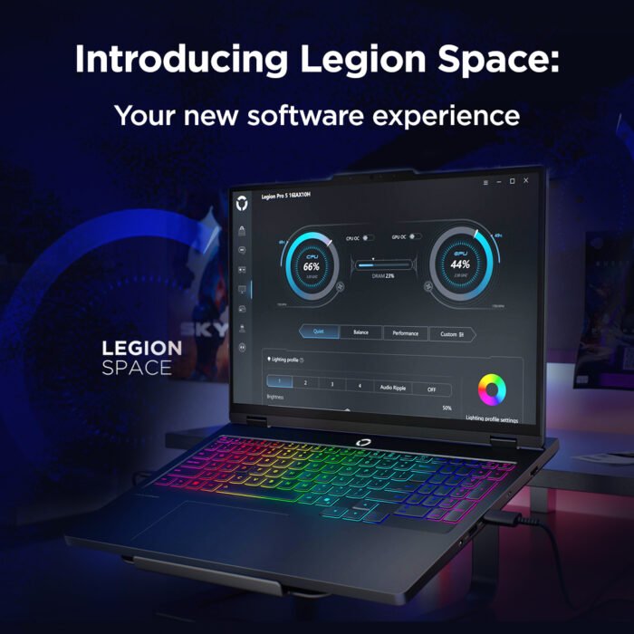 Lenovo Legion Pro 5 16IAX10, 16", WQXGA OLED, Intel Core Ultra 7 255HX, 32 ГБ DDR5, 1 ТБ SSD, GeForce RTX 5070 8 ГБ GDDR7, Windows 11 Home, Eclipse Black