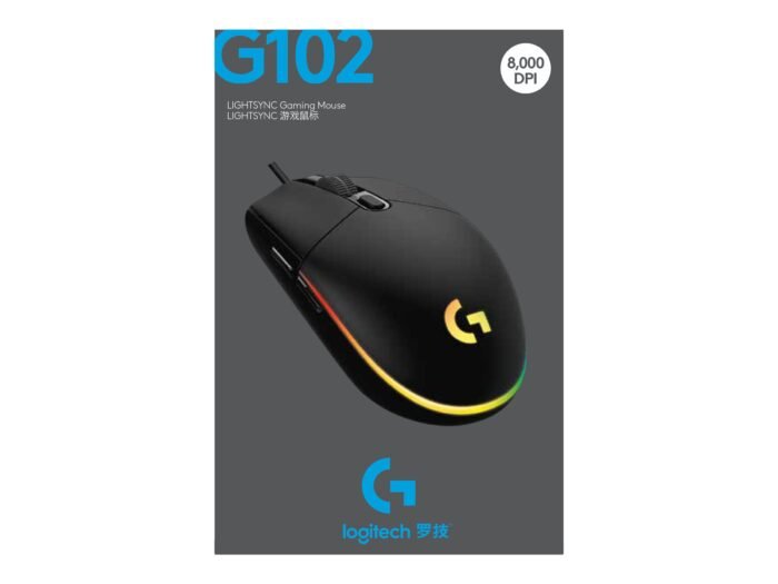 Игровая мышь Logitech G102 LIGHTSYNC, проводная, USB, черная