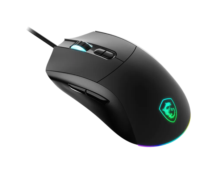 Игровая мышь MSI FORGE GM320, оптическая, проводная, 12800 DPI, USB 2.0, чёрная