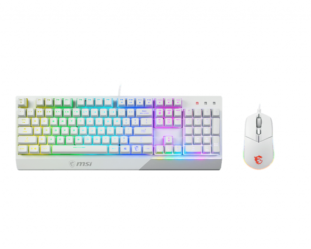 MSI Vigor GK30 COMBO WHITE, комплект клавиатуры и мыши