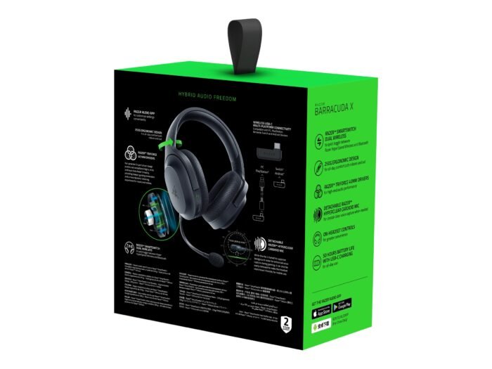 Razer Barracuda X (2022) игровая гарнитура, беспроводные / проводные, накладные, черный