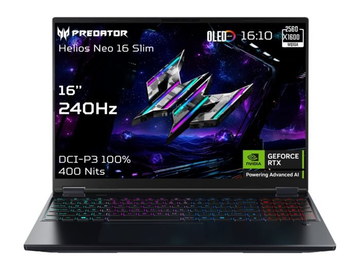 Acer | Predator Helios Neo 16S AI PHN16S-71-7556 | Abyssal Black | 16" | OLED | WQXGA | 2560 x 1600 пикселей | Intel Core Ultra 7 | 255HX | 16 ГБ | DDR5 | Объём SSD 1000 ГБ | NVIDIA GeForce RTX 5060 | GDDR7 | 8 ГБ | Windows 11 Home | 802.11ax | Версия Bluetooth 5.3 | Раскладка клавиатуры US international | Подсветка клавиатуры | Гарантия 24 мес.