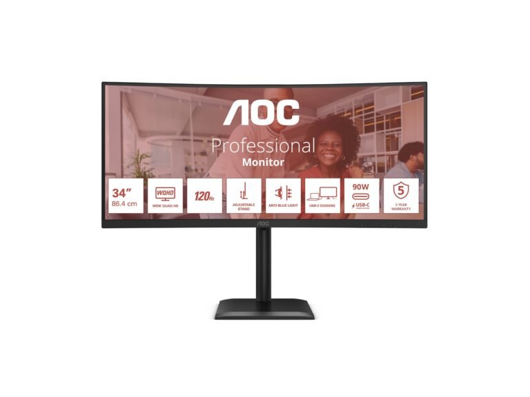 AOC CU34E4CV | 34" | VA | 21:9 | 120 Hz | 4 ms | 3440 x 1440 пикселей | Количество портов HDMI: 2 | Черный