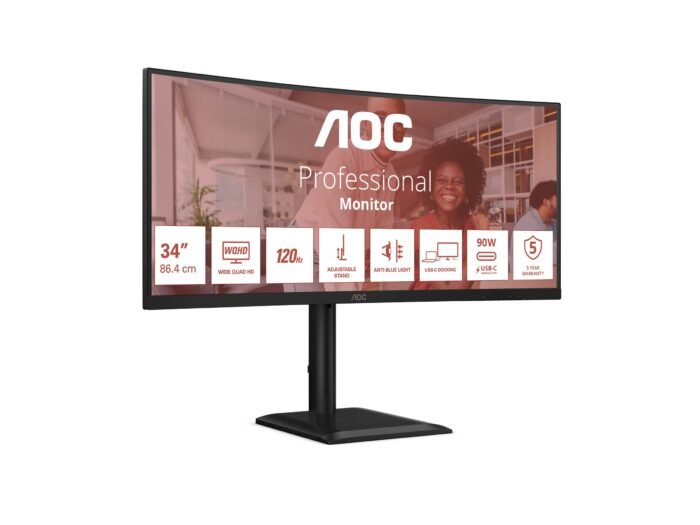 AOC CU34E4CV | 34" | VA | 21:9 | 120 Hz | 4 ms | 3440 x 1440 пикселей | Количество портов HDMI: 2 | Черный