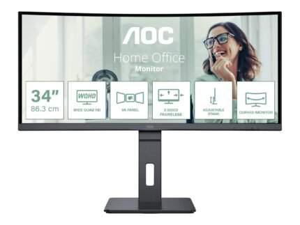 AOC | CU34P3CV | 34" | VA | 21:9 | 100 Hz | 4 ms | 3440 x 1440 пикселей | Количество портов HDMI: 1