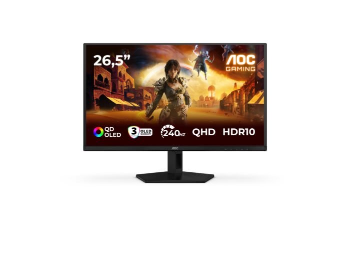 AOC Q27G41ZDF | 27 " | QD-OLED | QHD | 16:9 | 240 Hz | 0.03 ms | 2560 x 1440 pixels | 400 cd/m² | HDMI ports quantity 1 | Black