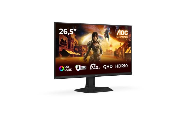 AOC Q27G41ZDF | 27 " | QD-OLED | QHD | 16:9 | 240 Hz | 0.03 ms | 2560 x 1440 pixels | 400 cd/m² | HDMI ports quantity 1 | Black
