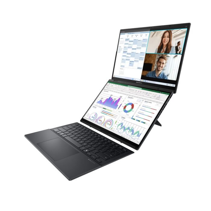 Asus | Zenbook Duo UX8406CA-PZ009W | Базальтово-серый | 14" | OLED | Сенсорный экран | 3K | 2880 x 1800 пикселей | Глянцевый | Intel Core Ultra 9 | 285H | 32 ГБ | LPDDR5X | Объем SSD 2000 ГБ | Intel Graphics | Windows 11 Home | 802.11be | Bluetooth версии 5.4 | Раскладка клавиатуры US international | Подсветка клавиатуры