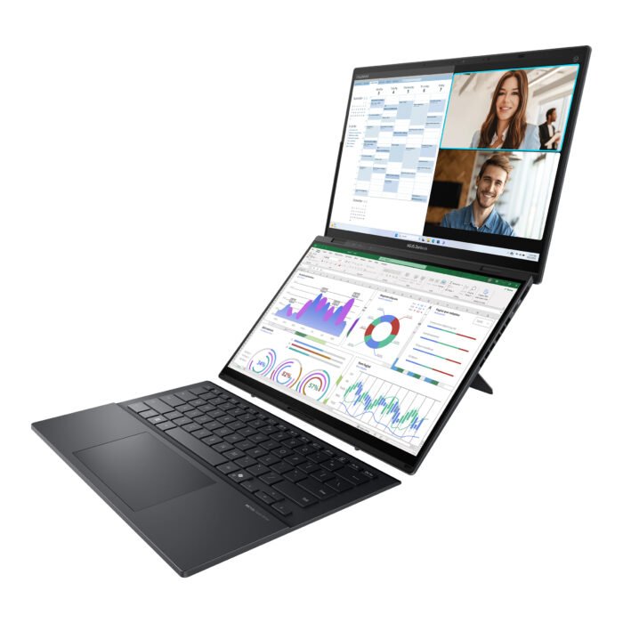 Asus | Zenbook Duo UX8406CA-QL287W | Inkwell Gray | 14" | OLED | Сенсорный экран | FHD | 1920 x 1200 пикселей | Intel Core Ultra 7 | 255H | 16 ГБ | LPDDR5X | Объём SSD 1000 ГБ | Intel Arc Graphics | Windows 11 Home | 802.11be | Bluetooth версии 5.4 | Раскладка клавиатуры US international | Подсветка клавиатуры | Гарантия 24 мес. | Гарантия на батарею 12 мес.