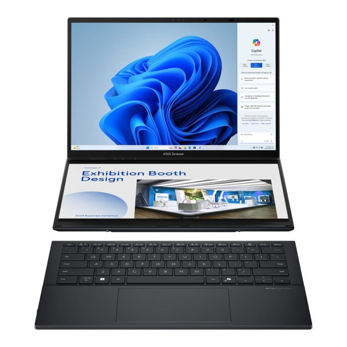 Asus | Zenbook Duo UX8406CA-QL287W | Inkwell Gray | 14" | OLED | Сенсорный экран | FHD | 1920 x 1200 пикселей | Intel Core Ultra 7 | 255H | 16 ГБ | LPDDR5X | Объём SSD 1000 ГБ | Intel Arc Graphics | Windows 11 Home | 802.11be | Bluetooth версии 5.4 | Раскладка клавиатуры US international | Подсветка клавиатуры | Гарантия 24 мес. | Гарантия на батарею 12 мес.