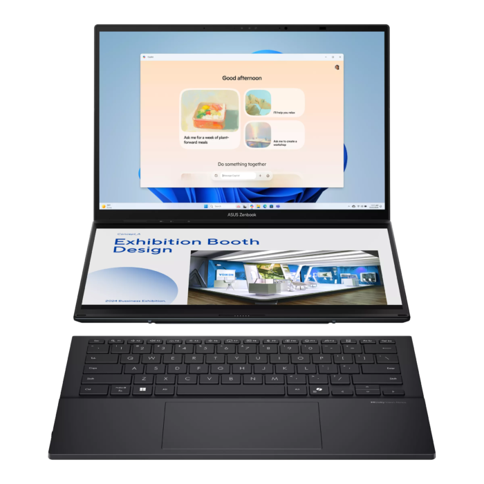 Asus Zenbook Duo UX8406CA-QL358X | Inkwell Gray | 14" | OLED | Сенсорный экран | FHD | 1920 x 1200 пикселей | 60 Hz | Глянцевый | Intel Core Ultra 7 | 255H | 16 ГБ | LPDDR5X | Объём SSD 1000 ГБ | Intel Arc Graphics | Windows 11 Pro | 802.11be | Bluetooth версии 5.4 | Раскладка клавиатуры US international | Подсветка клавиатуры | Гарантия 24 мес. | Гарантия на батарею 12 мес.