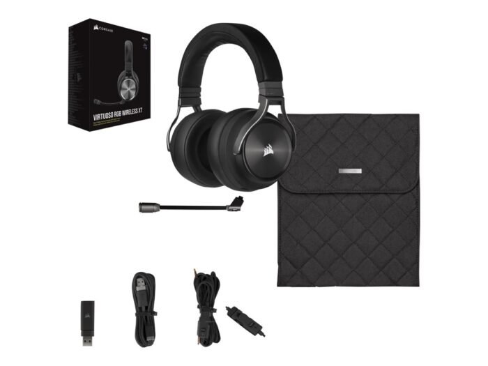 Corsair | High-Fidelity игровая гарнитура | VIRTUOSO RGB WIRELESS XT | беспроводная/проводная | Over-Ear | черная | беспроводная