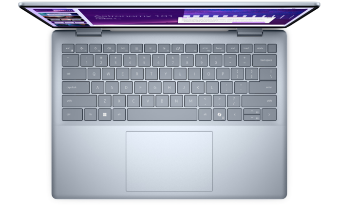 Dell Plus 14 2-in-1 DB04250 | Ice Blue | 14" | Сенсорный | 2K | 1920 x 1200 пикселей | Intel Core Ultra 5 | 226V | 16 ГБ | LPDDR5X | Объём SSD 512 ГБ | Intel Arc Graphics | Windows 11 Pro | 802.11be | Язык клавиатуры английский | Подсветка клавиатуры | Гарантия 36 мес. | Гарантия на батарею 12 мес.
