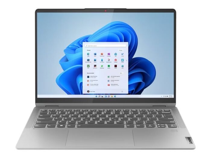Lenovo IdeaPad Flex 5 14ABR8 | Arctic Grey | 14" | IPS | Сенсорный экран | WUXGA | 1920 x 1200 пикселей | Глянцевый | AMD Ryzen 5 | 5625U | 16 ГБ | Распаянная LPDDR4x | Объём SSD 512 ГБ | AMD Radeon Graphics | Windows 11 Home | 802.11ax | Bluetooth версии 5.3 | Язык клавиатуры английский | Подсветка клавиатуры | Гарантия 24 мес. | Гарантия на батарею 12 мес.