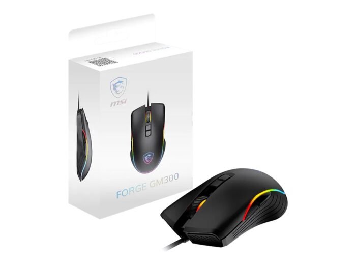 Игровая мышь MSI FORGE GM300, оптическая, проводная, 7200 DPI, USB 2.0, черная
