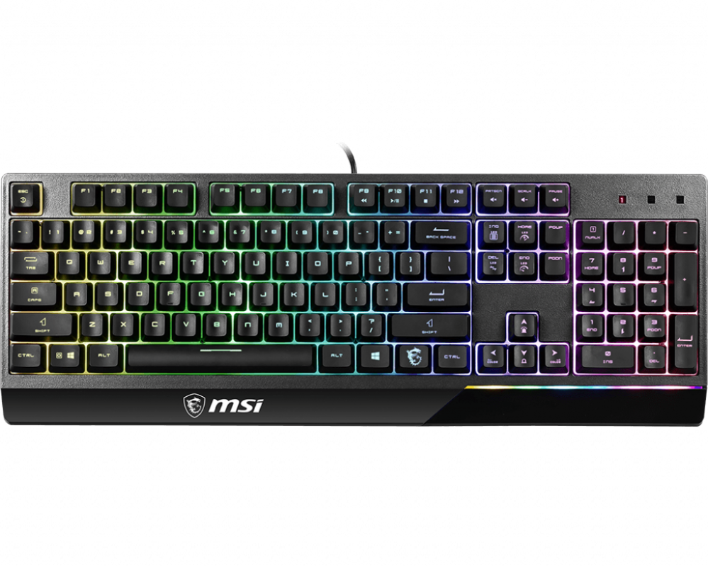 Игровая клавиатура MSI Vigor GK30, проводная, RGB, US, чёрная