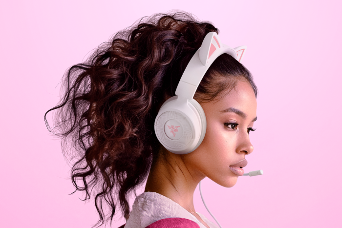 Игровая гарнитура Razer | Kraken Kitty V3 X | Проводная | Накладная | Микрофон | Белая