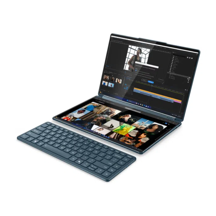 Lenovo Yoga Book 9 14IAH10 Intel | Tidal Teal | 2x14" | OLED | Сенсорный экран | 2.8K WQXGA+ | 2880 x 1800 пикселей | Intel Core Ultra 7 | 255H | 32 ГБ | Распаянная LPDDR5X | Объём SSD 1000 ГБ | Графика Intel Arc 140T | Windows 11 Home | 802.11be | Bluetooth версии 5.4 | Язык клавиатуры английский | Подсветка клавиатуры | Гарантия 24 мес. | Гарантия на батарею 12 мес.