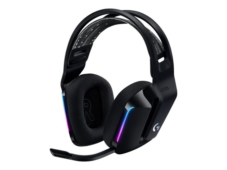 Logitech | Игровая гарнитура | G G733 | Беспроводная | Полноразмерная | Черная | Шумоподавление | Беспроводная