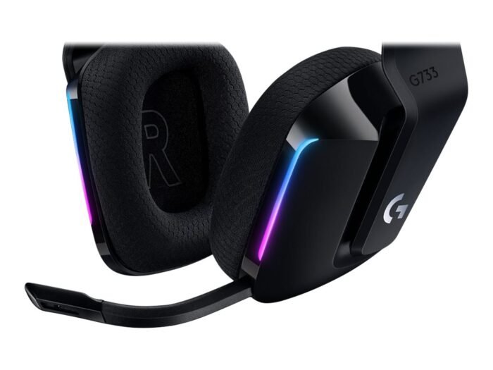 Logitech | Игровая гарнитура | G G733 | Беспроводная | Полноразмерная | Черная | Шумоподавление | Беспроводная
